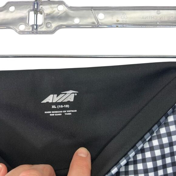 XL New with tags AVIA COURT LEGGING BLACK SOOT GINGHAM - Picture 6 of 8